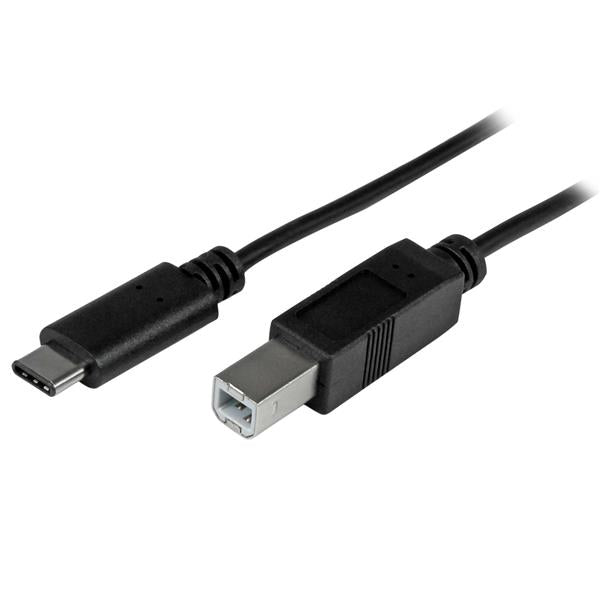 StarTech.com 6.6ft (2m) USB-B to USB-C Cable, Data Cord, USB 2.0, USB-C Data Transfer Cable