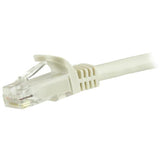 StarTech.com 125ft CAT6 Ethernet Cable - White CAT 6 Gigabit Ethernet Wire -250MHz 100W PoE RJ45 UTP Network/Patch Cord Snagless w/Strain Relief Individually Tested