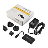 StarTech.com 4 Port USB C Hub - USB Type-C Hub w/ 4x USB-A Ports (USB 3.0/3.1 Gen 1 SuperSpeed 5Gbps) - USB Bus or Self Power - Portable USB-C to USB-A BC 1.2 Charging Hub w/ Power Adapter~4 Port USB C Hub - USB Type-C Hub w/ 4x USB-A Ports USB 3.0...