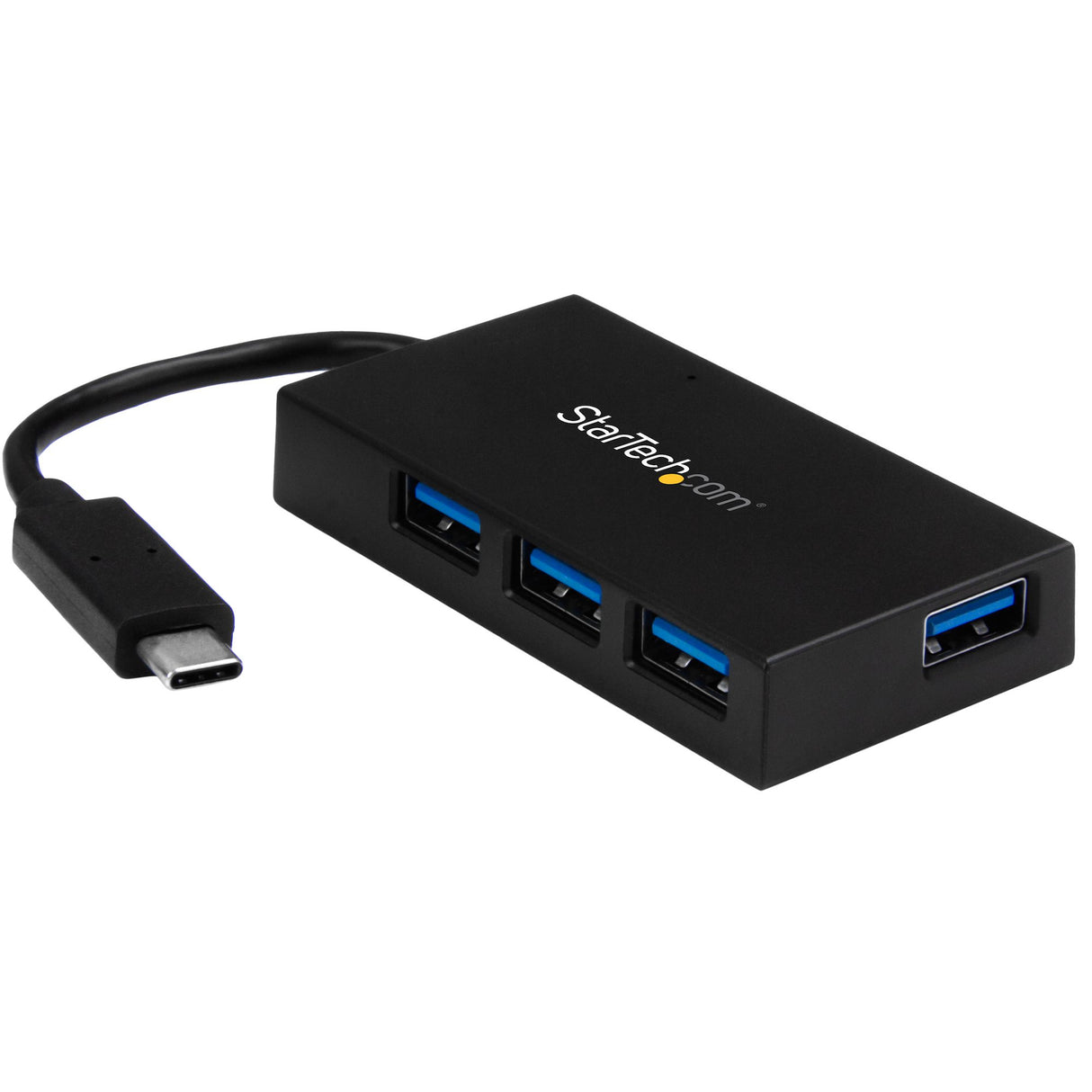 StarTech.com 4 Port USB C Hub - USB Type-C Hub w/ 4x USB-A Ports (USB 3.0/3.1 Gen 1 SuperSpeed 5Gbps) - USB Bus or Self Power - Portable USB-C to USB-A BC 1.2 Charging Hub w/ Power Adapter~4 Port USB C Hub - USB Type-C Hub w/ 4x USB-A Ports USB 3.0...