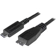 StarTech.com 1.6ft (50cm) USB-C to Micro USB-B Cable, USB 10Gbps, Data Cord, 3A, USB C to Micro-B Data Transfer Cable