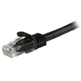 StarTech.com 1ft CAT6 Ethernet Cable - Black CAT 6 Gigabit Ethernet Wire -250MHz 100W PoE RJ45 UTP Network/Patch Cord Snagless w/Strain Relief Individually Tested