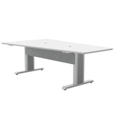 Middle Atlantic ForumTM 90" Angle Table for 5 to 7 People, 30" Seated Height, Designer White Table Top with Light Table Base