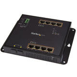 StarTech.com Industrial 8 Port Gigabit PoE+ Switch w/2 SFP MSA Slots - 30W - Layer/L2 Switch Hardened GbE Managed - Rugged High Power Gigabit Ethernet Network Switch IP-30/-40 C to 75 C - TAA