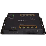 StarTech.com Industrial 8 Port Gigabit PoE+ Switch w/2 SFP MSA Slots - 30W - Layer/L2 Switch Hardened GbE Managed - Rugged High Power Gigabit Ethernet Network Switch IP-30/-40 C to 75 C - TAA