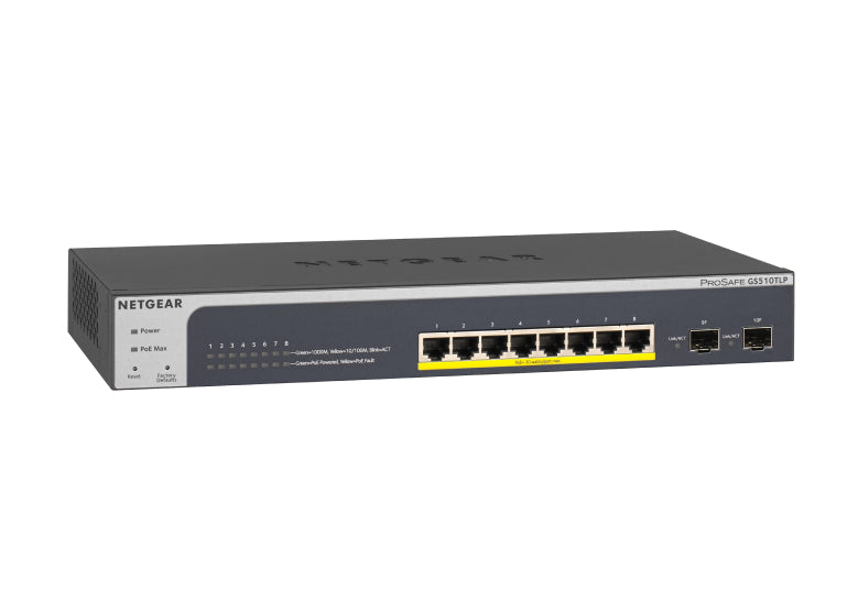 NETGEAR 10-Port PoE Gigabit Ethernet Smart Switch (GS510TLP)