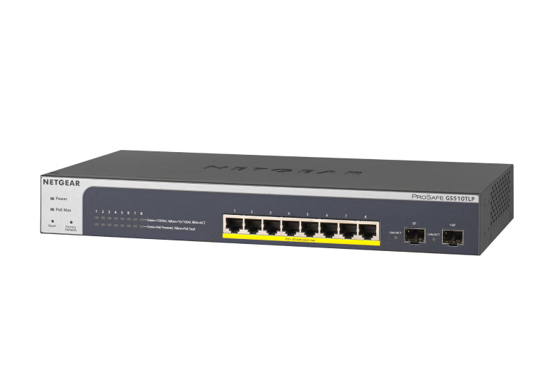 NETGEAR 10-Port PoE Gigabit Ethernet Smart Switch (GS510TLP)