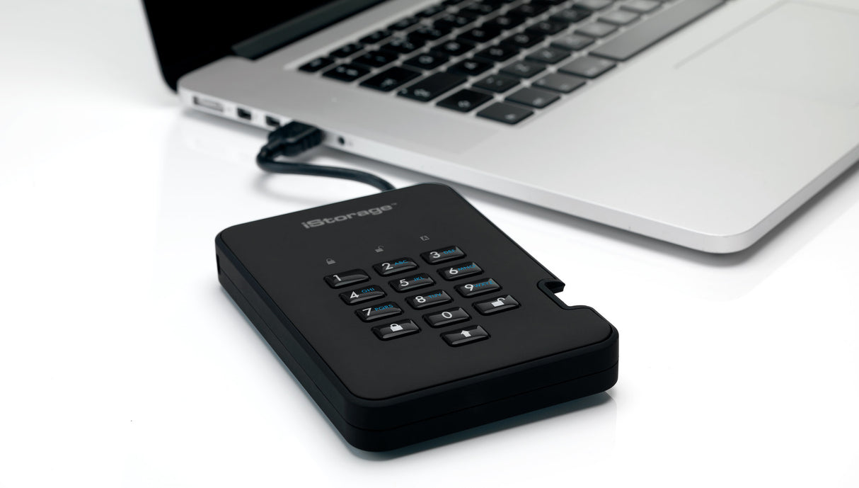 iStorage diskAshur² HDD 1TB Black | Secure Portable Hard Drive |AES-XTS 256-bit Hardware Encryption | PIN protected | OS & Platform Independent | TAA Compliant|Brute force hack defence | Dust/Water Resistant