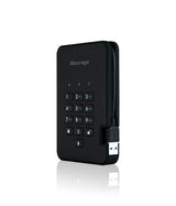 iStorage diskAshur² HDD 1TB Black | Secure Portable Hard Drive |AES-XTS 256-bit Hardware Encryption | PIN protected | OS & Platform Independent | TAA Compliant|Brute force hack defence | Dust/Water Resistant