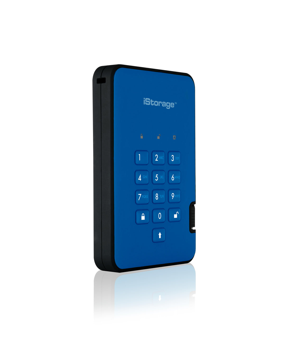 iStorage diskAshur² HDD 1TB Blue | Secure Portable Hard Drive |AES-XTS 256-bit Hardware Encryption | PIN protected | OS & Platform Independent | TAA Compliant|Brute force hack defence | Dust/Water Resistant