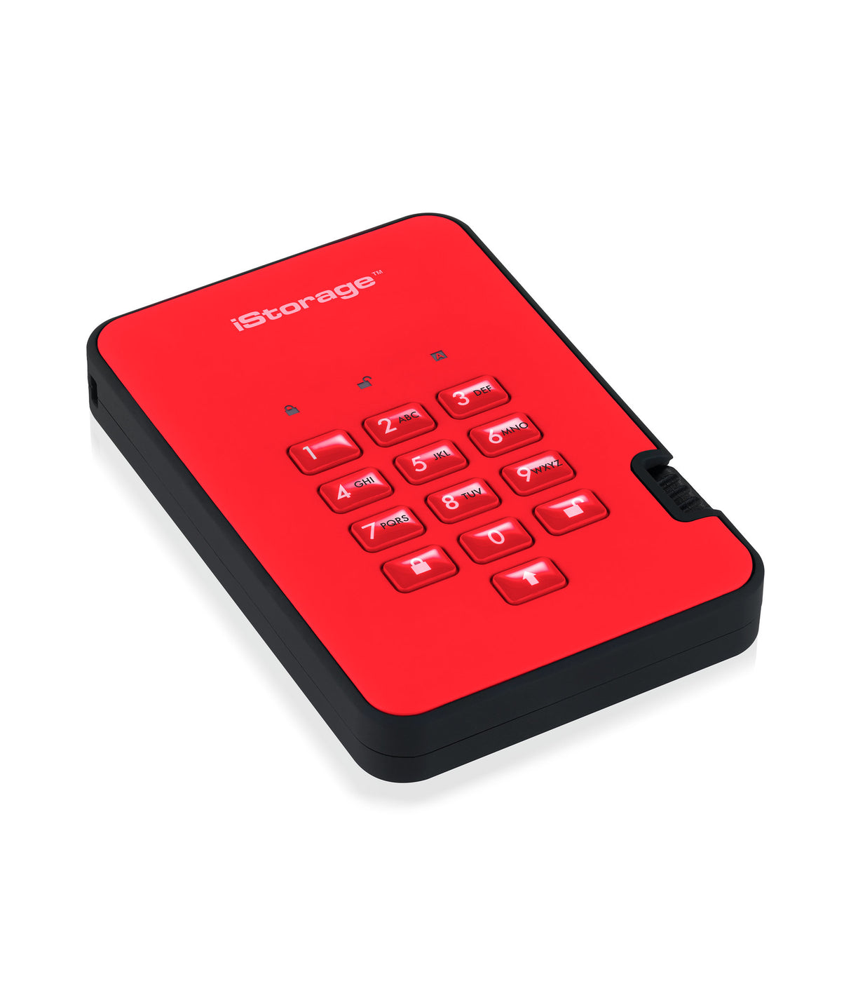iStorage diskAshur² HDD 3TB Red | Secure Portable Hard Drive |AES-XTS 256-bit Hardware Encryption | PIN protected | OS & Platform Independent | TAA Compliant |Brute force hack defence | Dust/Water Resistant
