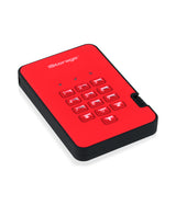 iStorage diskAshur² SSD 8TB Red | Secure Portable Solid State Drive |AES-XTS 256-bit Hardware Encryption | PIN protected | OS & Platform Independent | TAA Compliant |Brute force hack defence | Dust/Water Resistant
