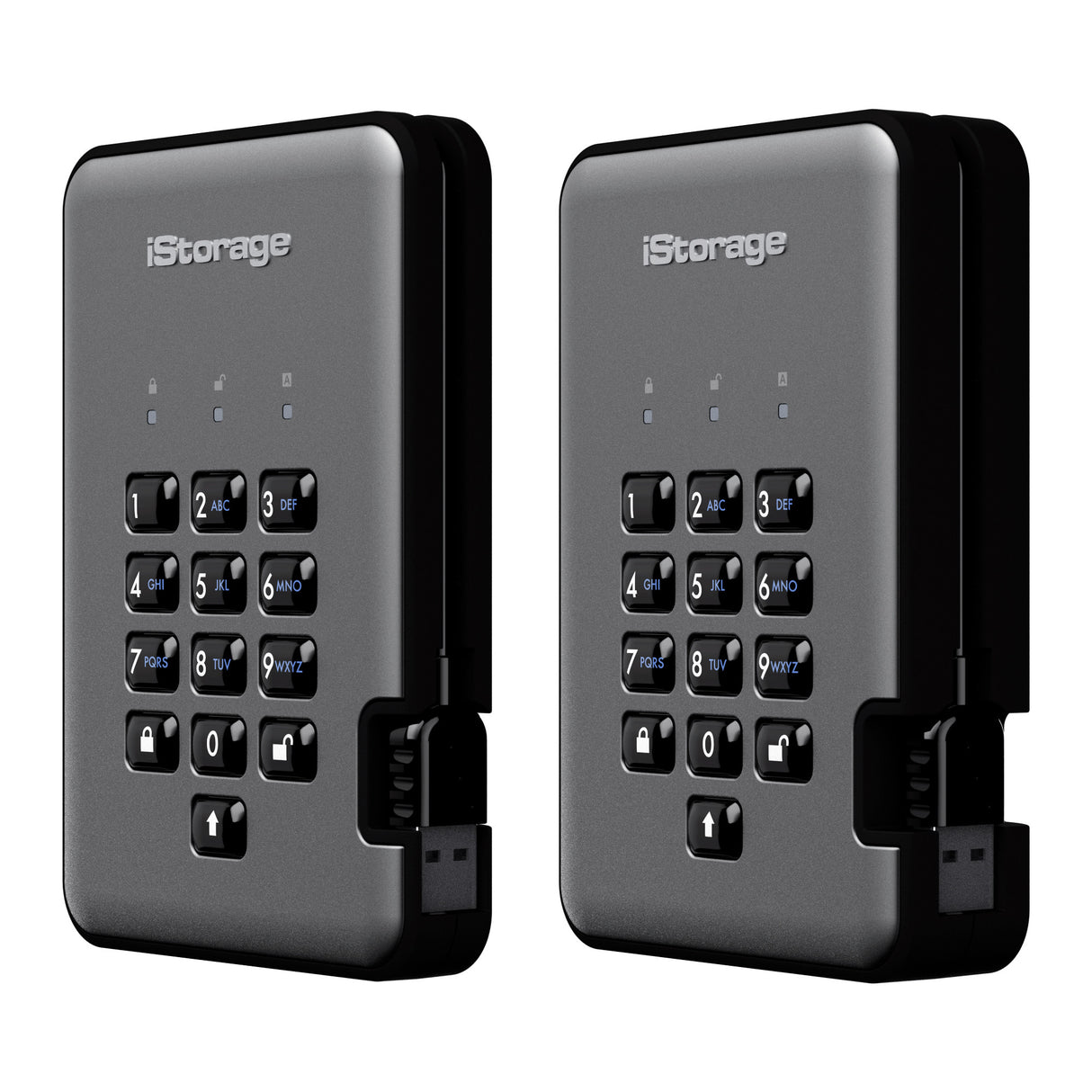 iStorage diskAshur PRO² HDD 2TB | Secure Portable Hard Drive |FIPS 140-2 Level 3 certified | AES-XTS 256-bit Hardware Encryption | PIN protected | OS & Platform Independent |GDPR, TAA Compliant|Brute force hack defence | Dust/Water Resistant