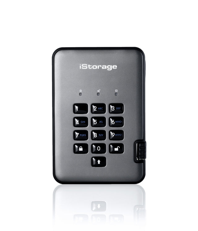 iStorage diskAshur PRO² HDD 1TB | Secure Portable Hard Drive |FIPS 140-2 Level 3 certified | AES-XTS 256-bit Hardware Encryption | PIN protected | OS & Platform Independent |GDPR, TAA Compliant|Brute force hack defence | Dust/Water Resistant