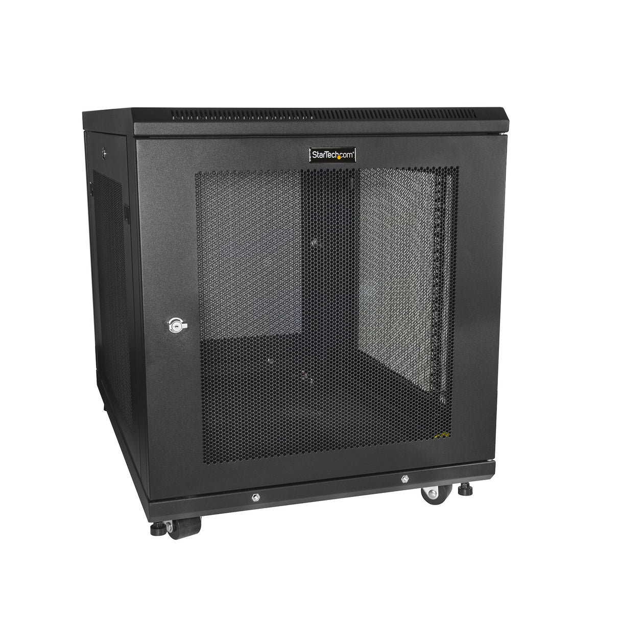 StarTech.com 12U Enterprise-Grade Server Rack Cabinet Kit, 19in Enclosed 4-Post Rack with Shelf and Cable Management, 29in (75cm) Mounting Depth, 992lb (450kg) Capacity