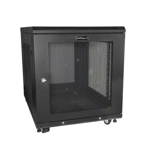 StarTech.com 12U Enterprise-Grade Server Rack Cabinet Kit, 19in Enclosed 4-Post Rack with Shelf and Cable Management, 29in (75cm) Mounting Depth, 992lb (450kg) Capacity