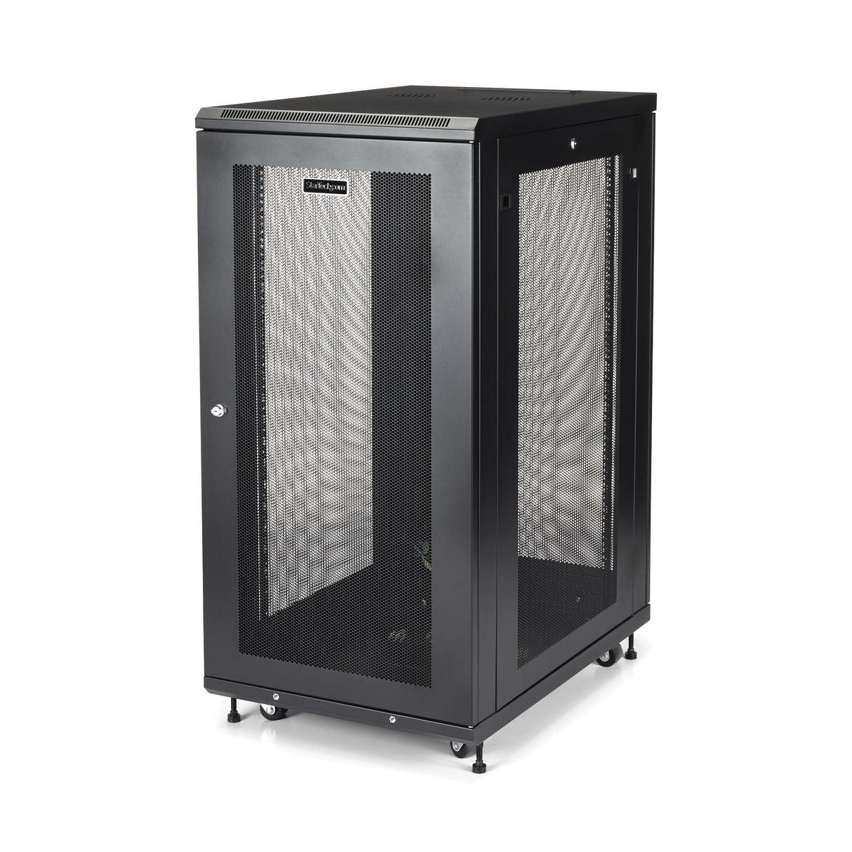 StarTech.com 24U Enterprise-Grade Server Rack Cabinet Kit, 19in Enclosed 4-Post Rack with Shelf and Cable Management, 29in (75cm) Mounting Depth, 992lb (450kg) Capacity