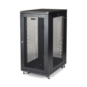 StarTech.com 24U Enterprise-Grade Server Rack Cabinet Kit, 19in Enclosed 4-Post Rack with Shelf and Cable Management, 29in (75cm) Mounting Depth, 992lb (450kg) Capacity