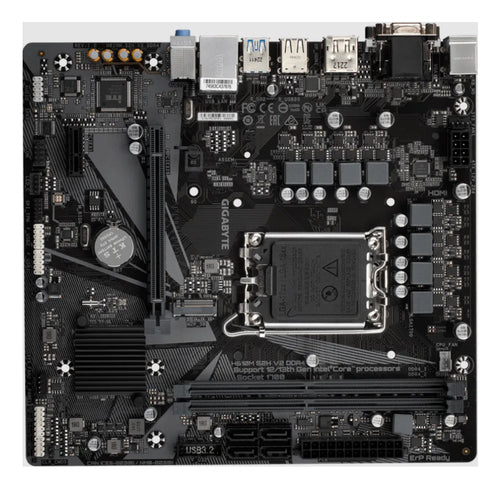 GIGABYTE H610M S2H V2 DDR4 Motherboard - Supports Intel Core 14th CPUs, 6+1+1 Hybrid Phases Digital VRM, up to 3200MHz DDR4 (OC), 1xPCIe 3.0 M.2, GbE LAN, USB 3.2 Gen 1
