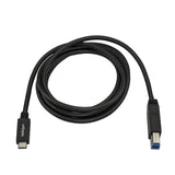 StarTech.com 6.6ft (2m) USB-B to USB-C Cable, USB 5Gbps, Data Cord, USB 3.0, USB-C Data Transfer Cable