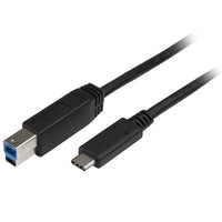 StarTech.com 6.6ft (2m) USB-B to USB-C Cable, USB 5Gbps, Data Cord, USB 3.0, USB-C Data Transfer Cable