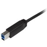 StarTech.com 6.6ft (2m) USB-B to USB-C Cable, USB 5Gbps, Data Cord, USB 3.0, USB-C Data Transfer Cable