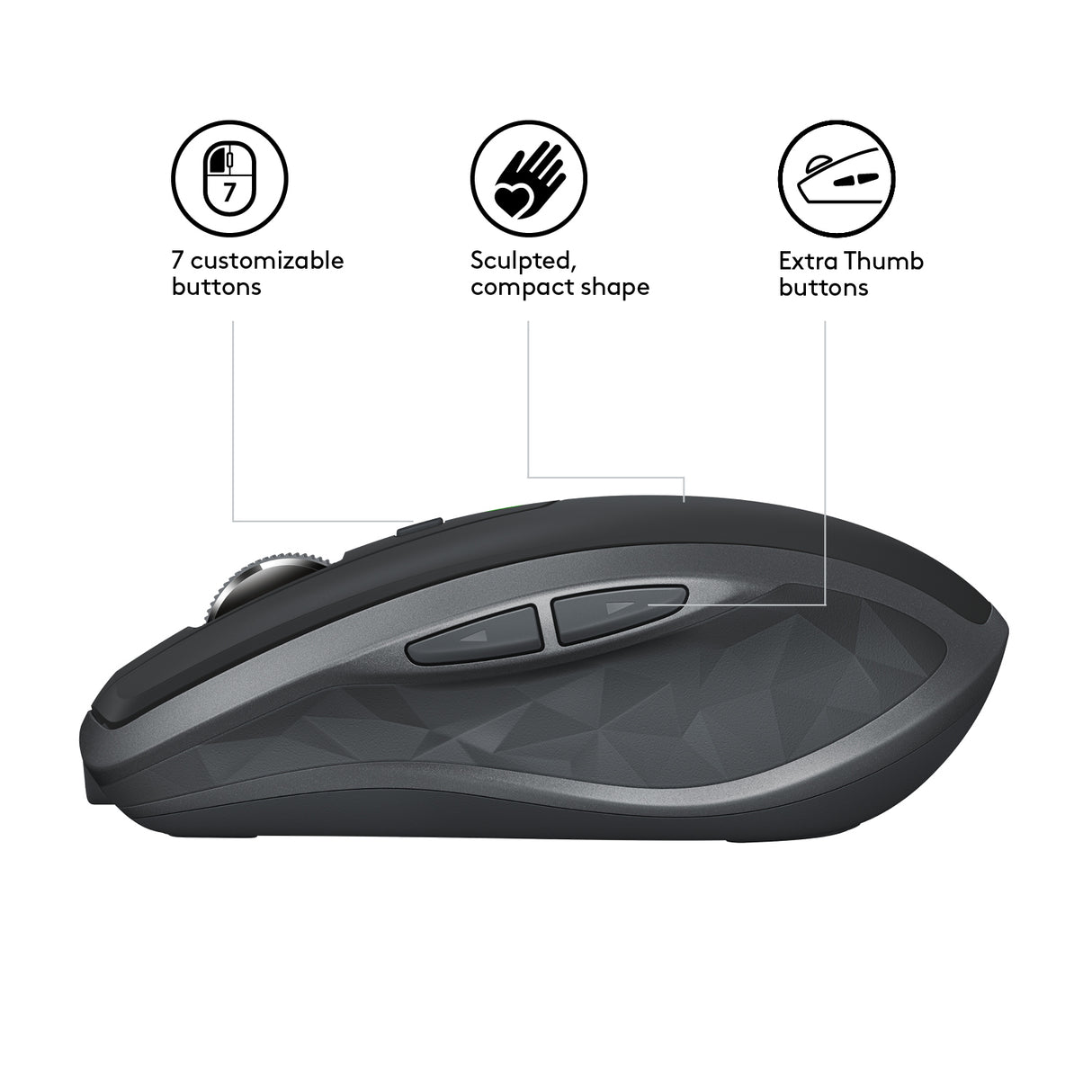 Logitech MX Anywhere 2S Wireless Mobile mouse Office Right-hand RF Wireless + Bluetooth 4000 DPI