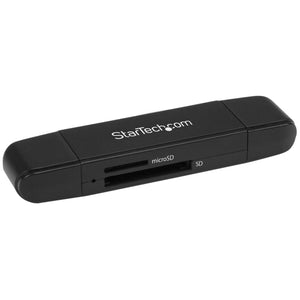 StarTech.com USB C and USB 3.0 SD Card Reader, USB Memory Card Reader, SD, microSD, MMC, UHS-I, USB-C & USB-A Card Adapter - Works with any Operating System