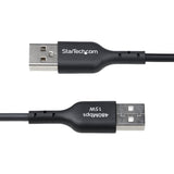 StarTech.com 3ft (91cm) USB-A to USB-C Charging Cable, Charge & Sync, 3A, USB 2.0, TPE Jacket - Black USB Charging Cord