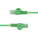 StarTech.com 10ft Green Slim CAT6 Ethernet Cable, Snagless, 100W PoE, UTP, LSZH, 28AWG Pure Bare Copper Wire, Slim RJ45 Network Patch Cord w/Strain Reliefs, Individually Tested
