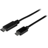 StarTech.com 1.6ft (50cm) USB-C to Micro USB-B Cable, Data Cord, USB 2.0, USB C to Micro-B Data Transfer Cable