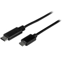StarTech.com 1.6ft (50cm) USB-C to Micro USB-B Cable, Data Cord, USB 2.0, USB C to Micro-B Data Transfer Cable