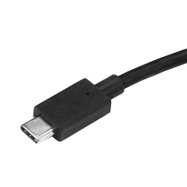 StarTech.com 3-Port USB-C Multi-Monitor Adapter, USB Type-C to 3x DisplayPort 1.2 MST Hub, Triple 1080p 30Hz DP Laptop Display Extender / Splitter, Extra-Long Built-In Cable - Windows Only