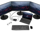 StarTech.com 3-Port USB-C Multi-Monitor Adapter, USB Type-C to 3x DisplayPort 1.2 MST Hub, Triple 1080p 30Hz DP Laptop Display Extender / Splitter, Extra-Long Built-In Cable - Windows Only