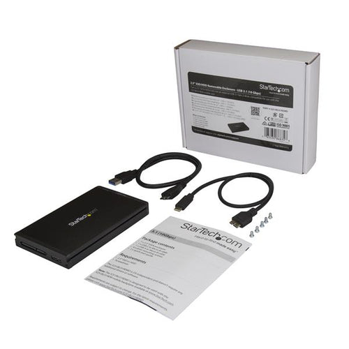 StarTech.com USB-C Hard Drive Enclosure for 2.5" SATA SSD / HDD - USB 3.1 10Gbps - for S251BU31REM