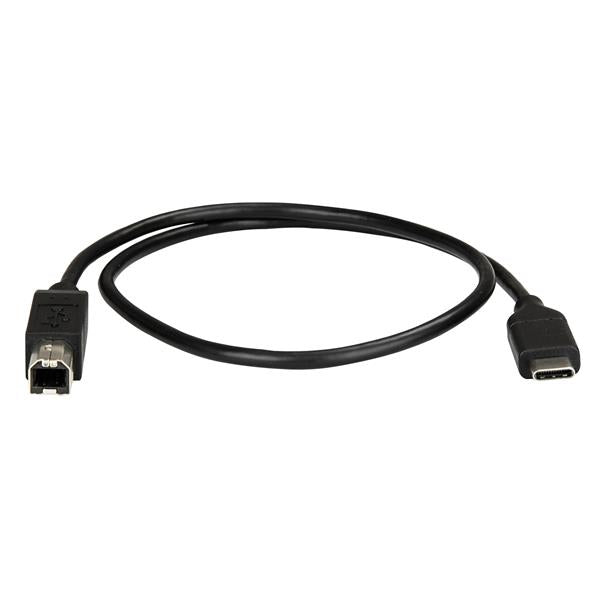 StarTech.com 1.6ft (50cm) USB-B to USB-C Cable, Data Cord, USB 2.0, USB-C Data Transfer Cable