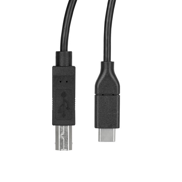 StarTech.com 1.6ft (50cm) USB-B to USB-C Cable, Data Cord, USB 2.0, USB-C Data Transfer Cable
