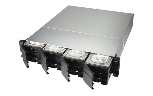 QNAP TS-1273U NAS Rack (2U) AMD Embedded R-Series SoC RX-421ND 16 GB DDR4 0 TB QNAP Turbo System Black