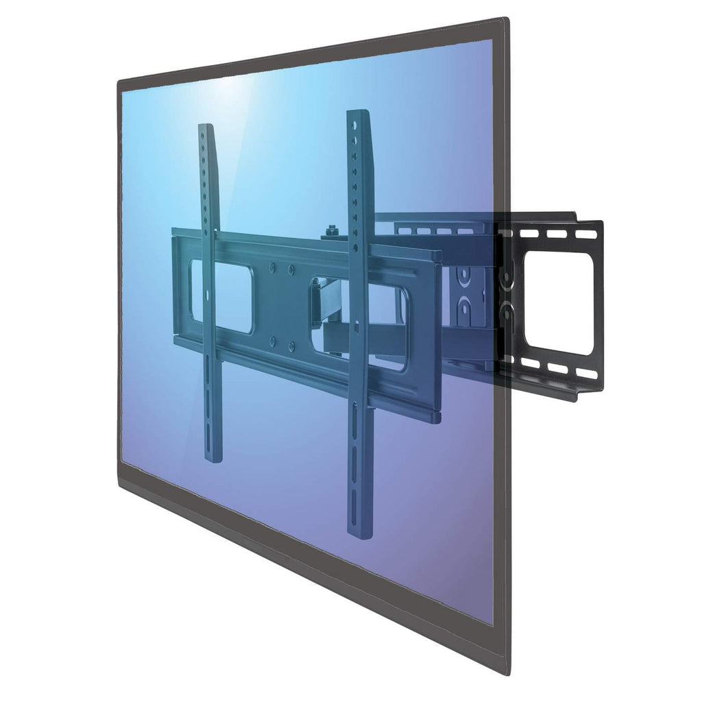 Manhattan Wall Mount for TV & Monitors (Full Motion), For screens 37" to 65", VESA compatibility: all between 200x200mm to 600x400mm - check the dimensions of the four mounting holes on back of screen to ensure it fits, Max 50kg, Black, Bracket...