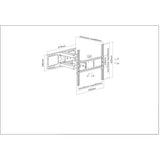 Manhattan Wall Mount for TV & Monitors (Full Motion), For screens 32" to 55", VESA compatibility: all between 100x100mm to 400x400mm - check the dimensions of the four mounting holes on back of screen to ensure it fits, Max 40kg, Black, Bracket...