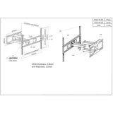 Manhattan TV & Monitor Mount, Wall, Full Motion, 1 screen, Screen Sizes: 37-65", Black, VESA 100x100 to 600x400mm, Max 40kg, LFD, Tilt & Swivel with 3 Pivots, Lifetime Warranty