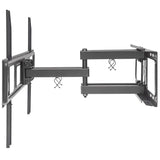 Manhattan TV & Monitor Mount, Wall, Full Motion, 1 screen, Screen Sizes: 37-65", Black, VESA 100x100 to 600x400mm, Max 40kg, LFD, Tilt & Swivel with 3 Pivots, Lifetime Warranty