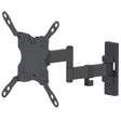 Manhattan Wall Mount for TV & Monitors (Full Motion), For screens 13" to 42", VESA compatibility: all between 75x75mm to 200x200mm - check the dimensions of the four mounting holes on back of screen to ensure it fits, Max 20kg, Black, Bracket