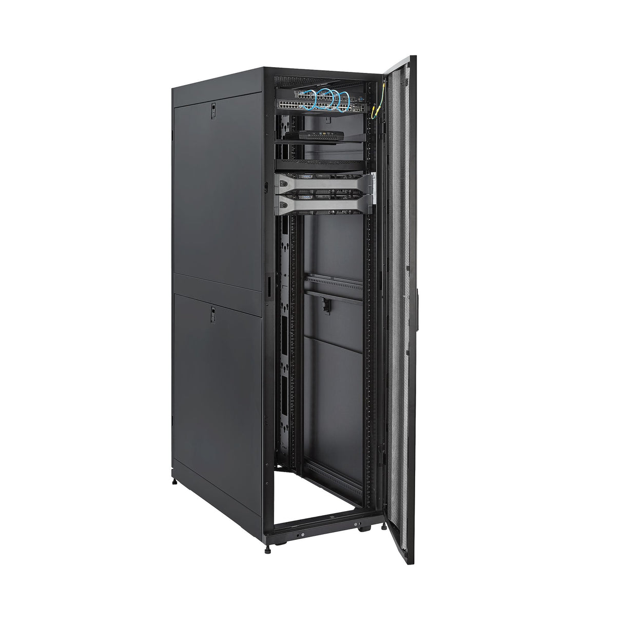 StarTech.com 42U Enterprise-Grade Server Rack Cabinet Kit, 19in Enclosed 4-Post Rack with Built-in Cable Management, 35in (89cm) Mounting Depth, 3307lb (1500kg) Capacity