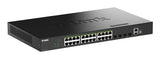 D-Link 28-Port Gigabit Stackable PoE+ Smart Managed Switch with 4 x 10G SFP+ Ports