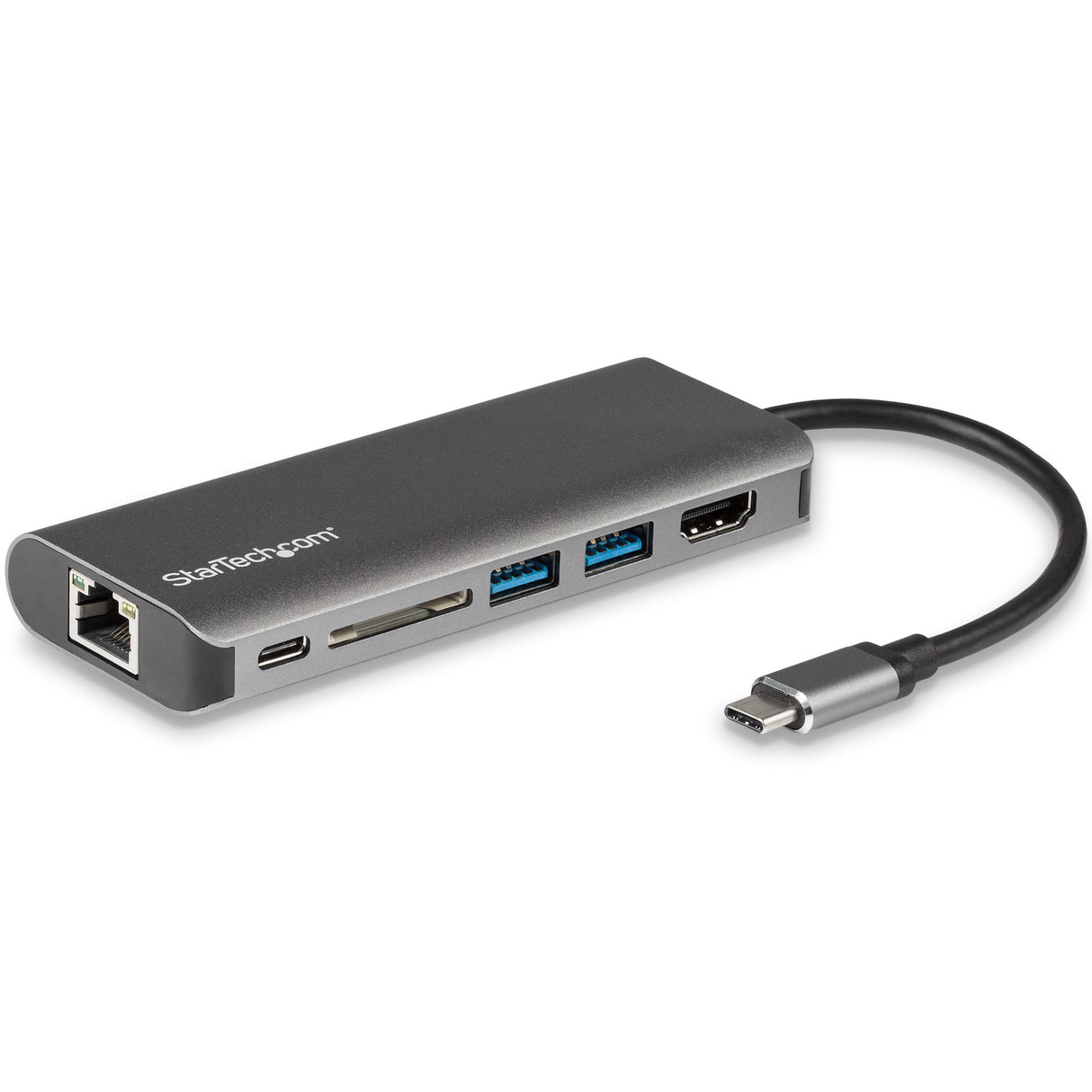 StarTech.com USB C Multiport Adapter, Portable USB-C Dock to 4K HDMI, 2-pt USB 3.0 Hub, SD/SDHC, GbE, 100W PD Pass-Through - USB Type-C/Thunderbolt 3 - REPLACED BY DKT30CSDHPD3