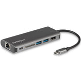 StarTech.com USB C Multiport Adapter, Portable USB-C Dock to 4K HDMI, 2-pt USB 3.0 Hub, SD/SDHC, GbE, 100W PD Pass-Through - USB Type-C/Thunderbolt 3 - REPLACED BY DKT30CSDHPD3