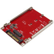 StarTech.com M.2 to U.2 Adapter - For M.2 PCIe NVMe SSDs - PCIe M.2 Drive to 2.5" U.2 (SFF-8639) Host Adapter - M2 SSD Converter, Red - TAA