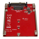 StarTech.com M.2 to U.2 Adapter - For M.2 PCIe NVMe SSDs - PCIe M.2 Drive to 2.5" U.2 (SFF-8639) Host Adapter - M2 SSD Converter, Red - TAA
