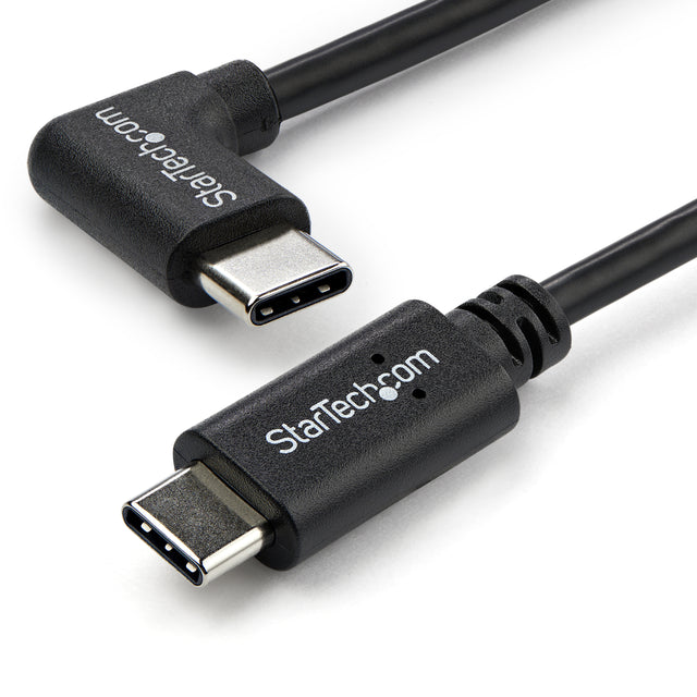 StarTech.com 3ft (1m) USB-C Charging Cable, Right-Angled, Charge & Sync, 60W (3A) PD, USB 2.0 Laptop Charger Cable - USB C Charging Cord